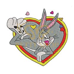 Bugs Bunny Heart Embroidery