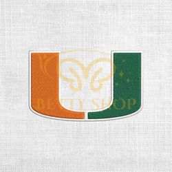 NCAA Miami Hurricanes Sport Logo Embroidery Design