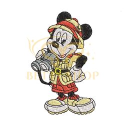 Mickey Safari Embroidery Design Png