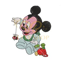mickey mouse baby embroidery file png