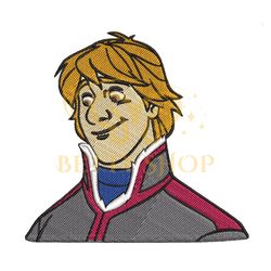 Smiling Frozen Kristoff Embroidery Png