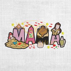 Mama Belle Princess Beauty And The Beast Embroidery Png