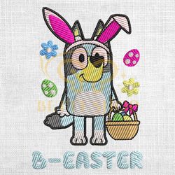 BEaster Bunny Boy Bluey Eggs Hunter Embroidery