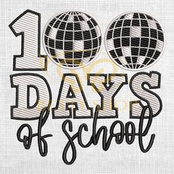 100 Days Of School Disco Ball Embroidery