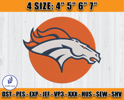 Denver Broncos Logo Embroidery, NFL Sport Embroidery, NFL Broncos, Sport Embroidery