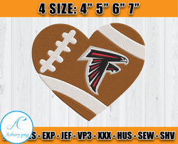 Atlanta Falcons Embroidery, NFL Falcons Embroidery, NFL Machine Embroidery Digital, 4 sizes Machine Emb Files -15-Corum