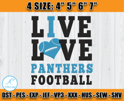 Panthers Embroidery, Embroidery, NFL Machine Embroidery Digital, 4 sizes Machine Emb Files -22 - Asbury