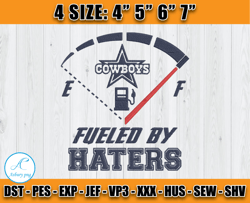 Cowboys fueled by haters Embroidery, Dallas Embroidery, Dallas Logo, NFL Team Embroidery D14