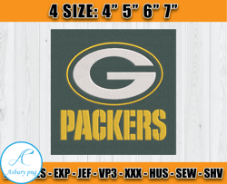 Green Bay Packers Logo Embroidery, Logo NFL Embroidery, NFL Sport Embroidery, Football Embroidery, D1- Clasquinsvg