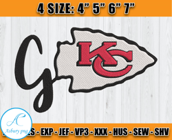 Kansas City Chiefs embroidery design, Kansas City Chiefs embroidery, NFL embroidery, logo sport embroidery, D11 - Clasqu