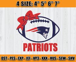 New England Patriots Ball embroidery design, Patriots embroidery, NFL embroidery, Logo sport embroidery