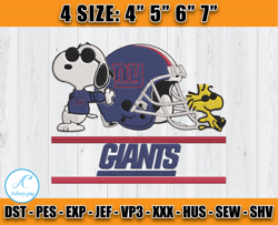 Giants Snoopy Embroidery Design, Snoopy Embroidery, New York Giants Embroidery, Embroidery Patterns