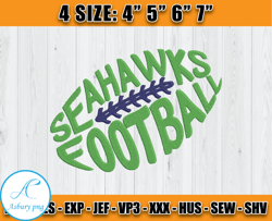 Seattle Seahawks Ball embroidery design, Seahawks embroidery, NFL embroidery, Logo sport embroidery