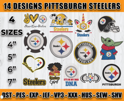 Pittsburgh Steelers Football Logo Embroidery Bundle, Bundle NFL Logo Embroidery 27