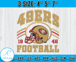 San Francisco 49ers Football Embroidery Design, Brand Embroidery, NFL Embroidery File, Logo Shirt 77