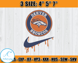 Denver Broncos Nike Embroidery Design, Brand Embroidery, NFL Embroidery File, Logo Shirt 111
