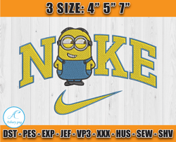 Nike Minions Dave Embroidery, Cartoon Character Embroidery, Machine embroidery pattern