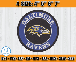 Ravens Embroidery, NFL Ravens Embroidery, NFL Machine Embroidery Digital, 4 sizes Machine Emb Files -25-Corum
