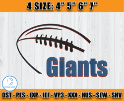 New York Giants Ball embroidery design Giants embroidery, NFL embroidery, Logo sport embroidery, embroidery design