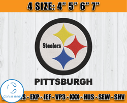Pittsburgh Steelers Embroidery Designs, NFL Embroidery Designs, Digital Download, NFL Steelers Embroidery