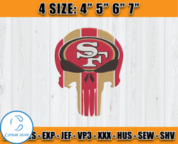 San Francisco 49ers Embroidery Machine Design, NFL Embroidery Design, Instant Download