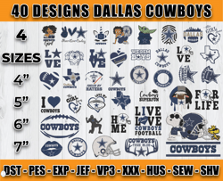 Dallas Cowboys Football Logo Embroidery Bundle, Bundle NFL Logo Embroidery 09