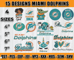 Miami Dolphins Football Logo Embroidery Bundle, Bundle NFL Logo Embroidery 20