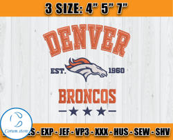 Denver Broncos Football Embroidery Design, Brand Embroidery, NFL Embroidery File, Logo Shirt 21