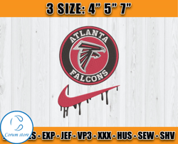 Atlanta Falcons Nike Embroidery Design, Brand Embroidery, NFL Embroidery File, Logo Shirt 102