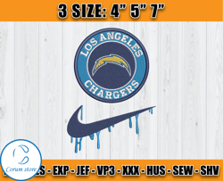 Los Angeles Chargers Nike Embroidery Design, Brand Embroidery, NFL Embroidery File, Logo Shirt 116