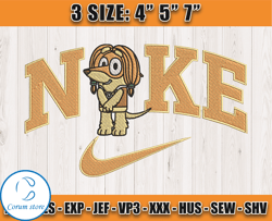 Nike X Indy embroidery, Nike Cartoon embroidery, Bluey Character embroidery