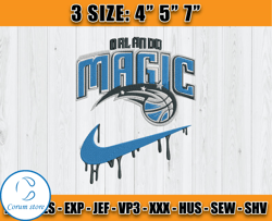 Orlando Magic Embroidery Design, Basketball Nike Embroidery Machine Design