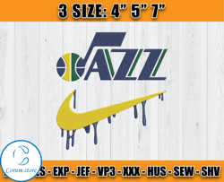 Utah Jazz Embroidery Design, Basketball Nike Embroidery Machine Design