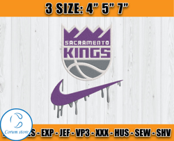 Sacramento Kings Embroidery Design, Basketball Nike Embroidery Machine Design