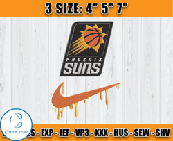 Phoenix Suns Embroidery Design, Basketball Nike Embroidery Machine Design