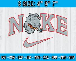 Nike X Dumbo embroidery, Disney Character embroidery, applique embroidery designs