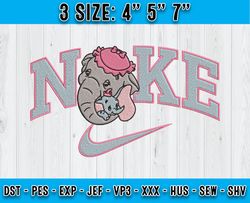 Nike X Dumbo and mother, Dumbo Cartoon embroidery, machine embroidery applique design
