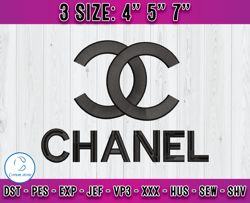 Chanel logo embroidery, logo fashion embroidery, machine embroidery patterns