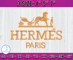 Hermes embroidery, Logo fashion embroidery, embroidery file
