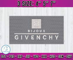Bijoux Givenchy logo embroidery, Logo fashion embroidery, embroidery applique