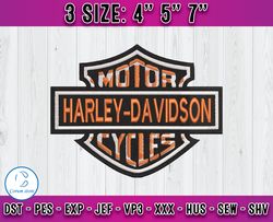 Motor Harley embroidery, Harley logo embroidery, embroidery file