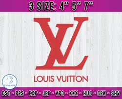 LV logo embroidery, logo fashion embroidery, embroidery applique