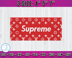 Supreme embroidery, logo fashion emboridery, embroidery file