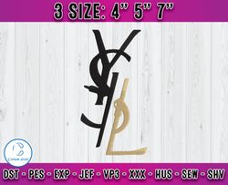 YSL embroidery, logo fashion embroidery, embroidery machine