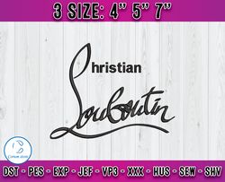 Christian Louboutin embroidery, logo fashion embroidery, embroidery machine