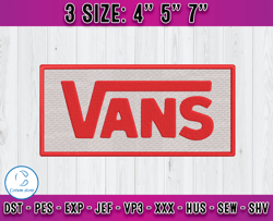 Vans logo embroidery, logo fashion embroidery, embroidery machine