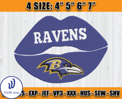 Ravens Embroidery, NFL Ravens Embroidery, NFL Machine Embroidery Digital, 4 sizes Machine Emb Files -10-Webb