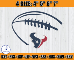 Texans Ball Embroidery, Texans Football Embroidery, Texans Logo, Sport Embroidery, D15