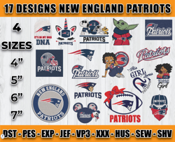 New England Patriots Football Logo Embroidery Bundle, Bundle NFL Logo Embroidery 22