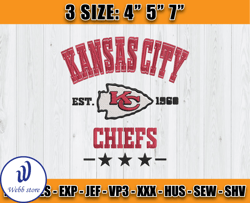 Kansas City Chiefs Football Embroidery Design, Brand Embroidery, NFL Embroidery File, Logo Shirt 25